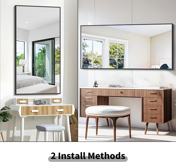 BONEWEI Bathroom Mirror, 30x60 inch Large Wall Mirror - Image 5