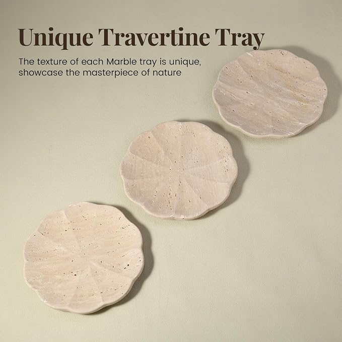 Koville Travertine Tray, Natural Stone Tray - Image 4