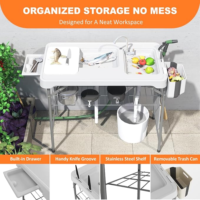 Folding Fish Cleaning Table - Image 5