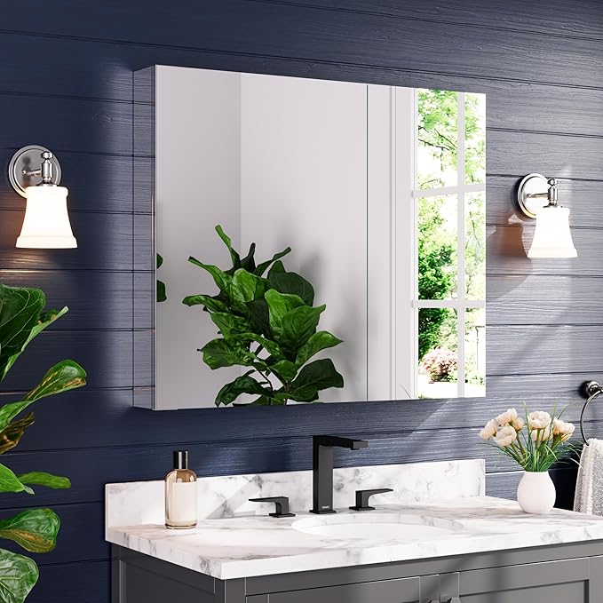 Medicine Cabinet 36" x 30", Bathroom Medicine Cabinet by ElevateYourBathroom