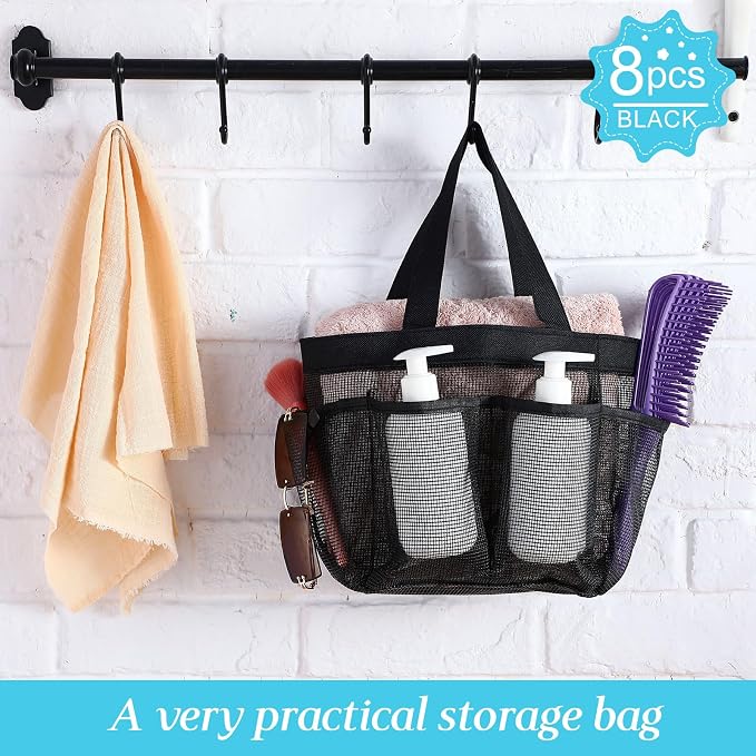 8 Packs Mesh Shower Caddy Portable Large Shower Caddy Dorm - Image 4