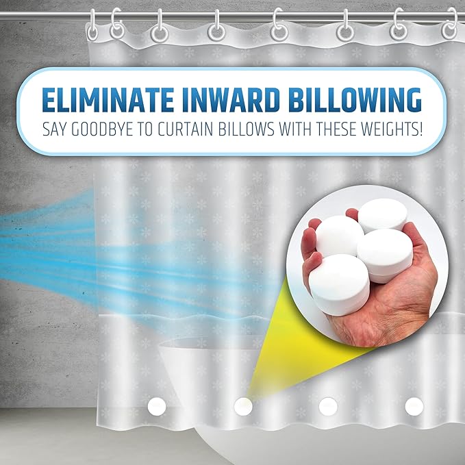 XL & Extra Heavy Powerful Anti-Billowing Magnetic Shower Curtain Weights - Image 6