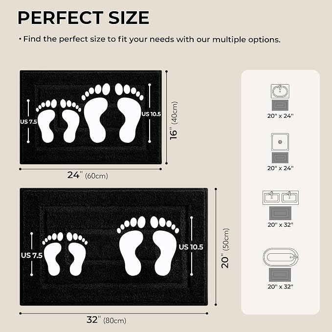 GRANNY SAYS Bathroom Rugs Sets 2 Piece, Super Soft Absorbent Microfiber Bath - Image 2
