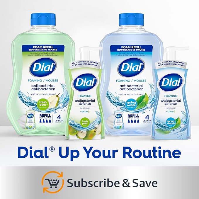 Dial Antibacterial Defense Foaming Hand Soap + Aloe, Spring Water Scent - Image 10