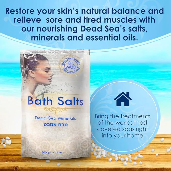 Natural Dead Sea Salt 100% Mineral-Rich Bath Soak, More Minerals Than Epsom Salt - Image 2