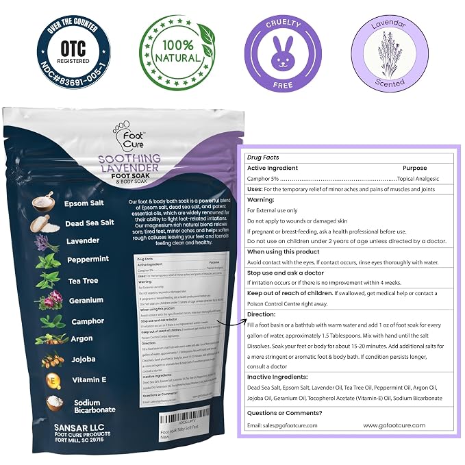 FOOT CURE Premium Epsom Salt Foot Soak - Image 9
