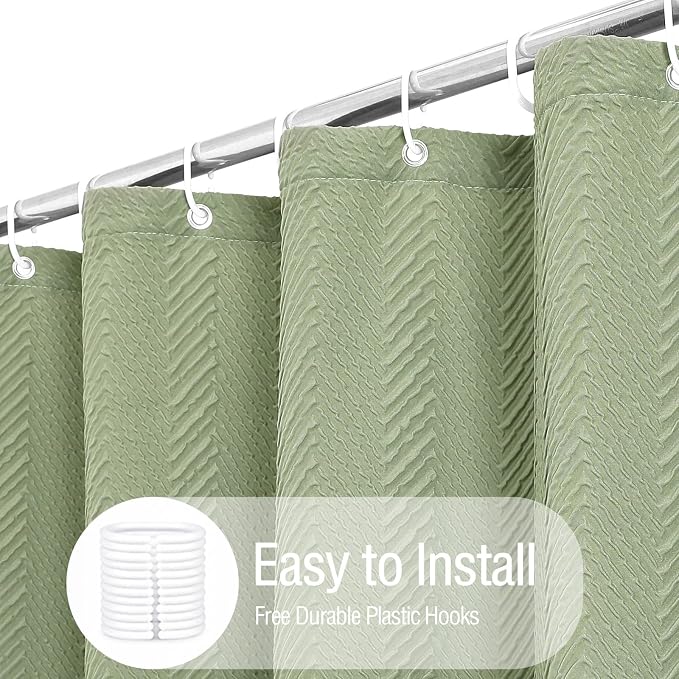Gibelle Sage Green Shower Curtain - Image 7