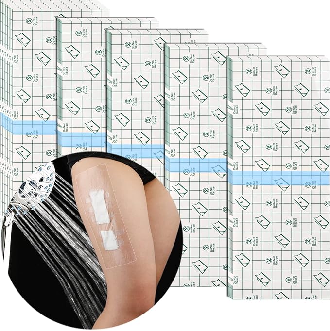 50 Pcs Waterproof Shower Protector Bandage 4"x10" by Hola+Health