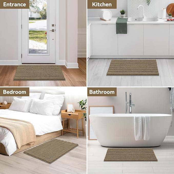 Bcoimo 36"×24" Chenille Bath Mat – Non-Slip - Image 7