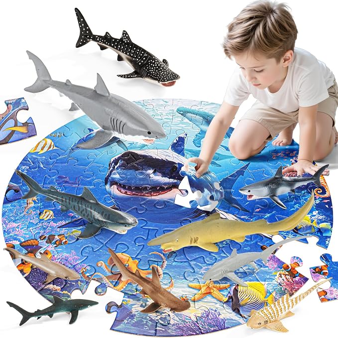 Shark Toys for Kids, Birthday Party Favors & Gifts for Toddlers Boys Girls by THINKBAY