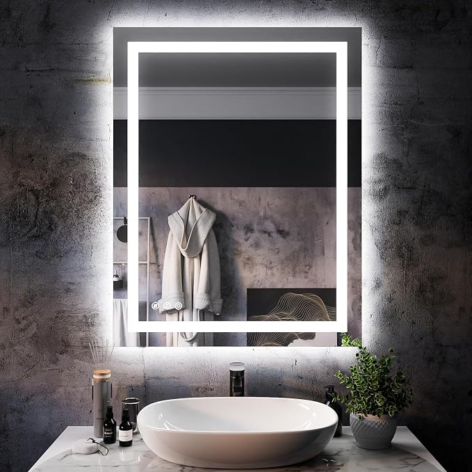 ISKM 36'' x 28'' LED Mirror for Bathroom Lighted Vanity Mirror for Wall Front by ISKM-IStillKeepMovin