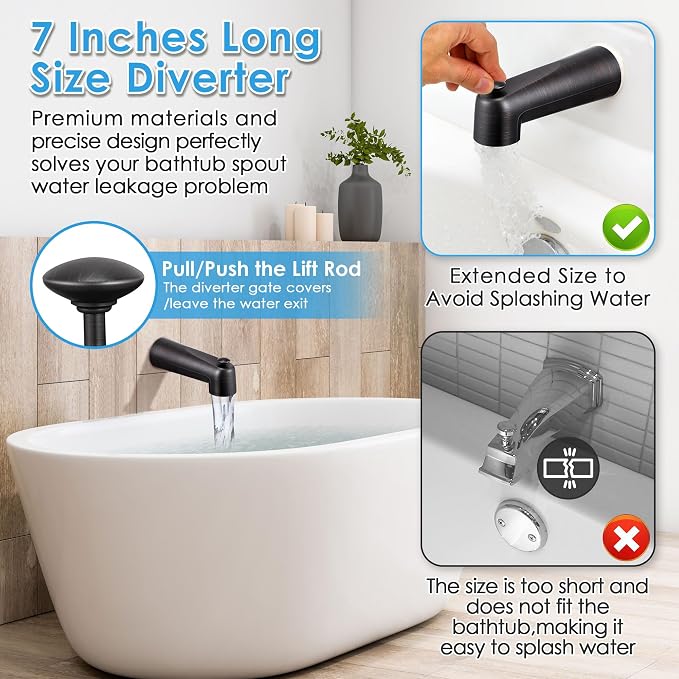 Enhon 7 Inch Slip on Tub Spout - Image 3