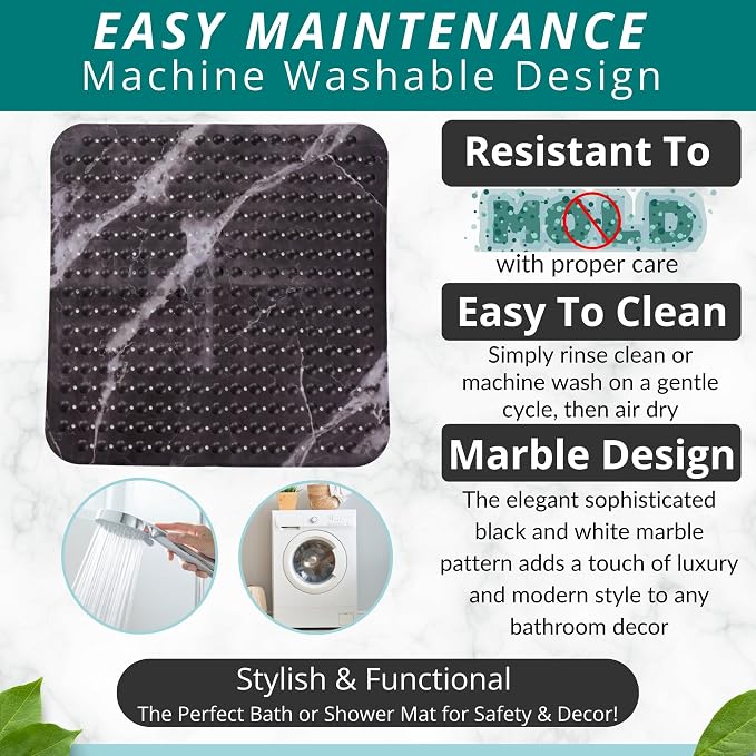 ENKOSI Extra Large Square Non Slip Shower Mat - Image 4