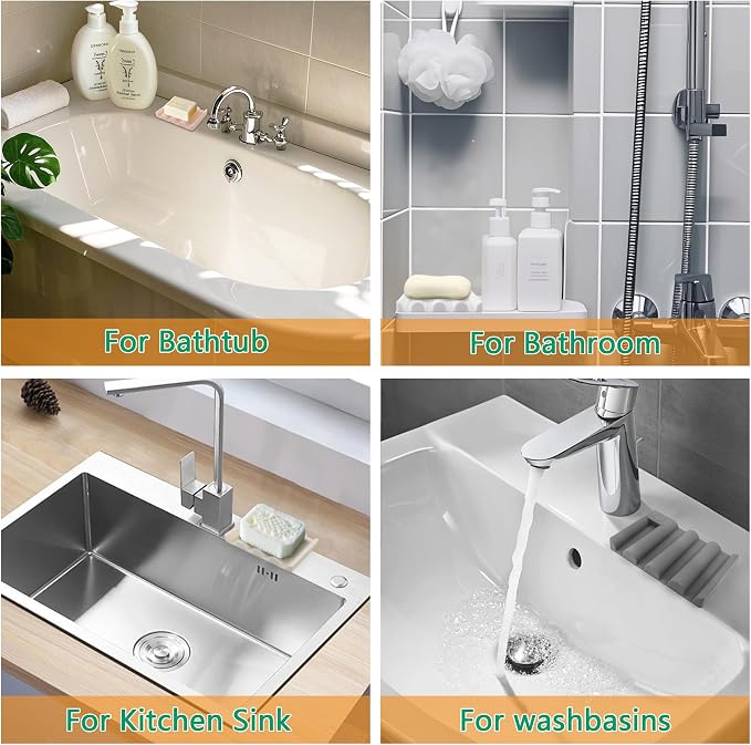 Soap Dish for Shower, Bathroom & Kitchen – Non-Slip, Self-Draining Design to - Image 7