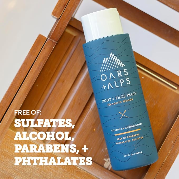 Oars + Alps Mens Moisturizing Body and Face Wash, Skin Care Infused - Image 5