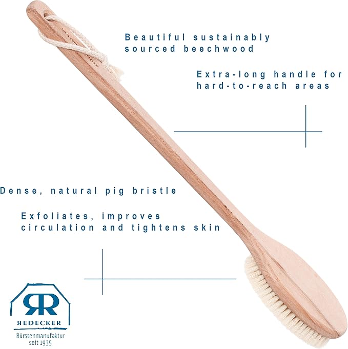 REDECKER Extra Long Beechwood Bath Brush - Image 7