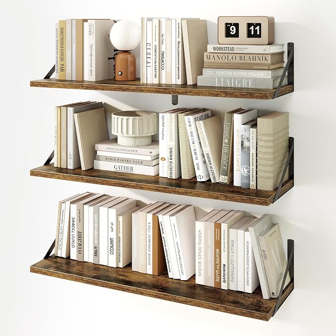 Fun Memories Floating Shelves, 32 x 8 Inches, Decorative Storage by FunMemories