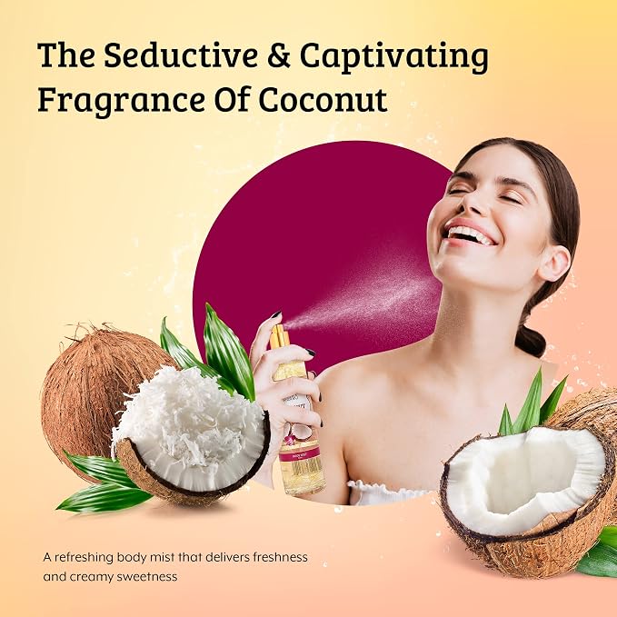 Luxurious Coconut Body Mist Fine Fragrance, Women's Warm & Cozy Luxury Scented - Image 3