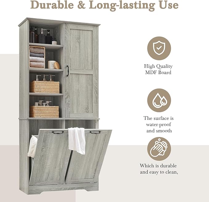 Favfurish 68" Tall Bathroom Storage Cabinet - Image 5