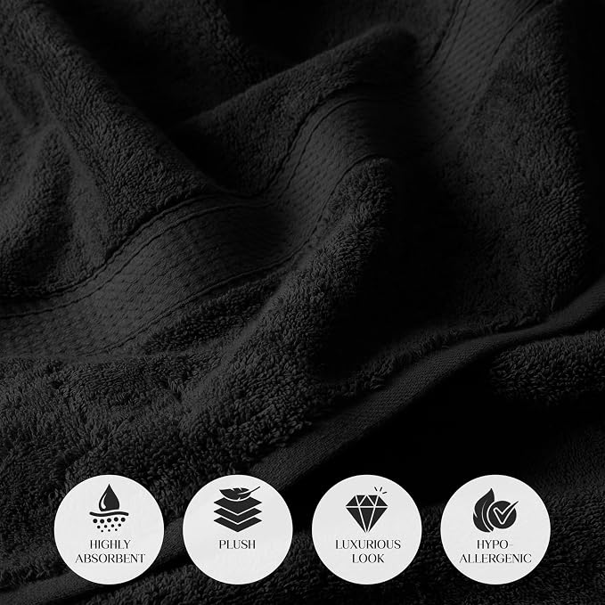 Superior Egyptian Cotton Pile 6 Piece Towel Set, Includes 2 Bath, 2 Hand - Image 6