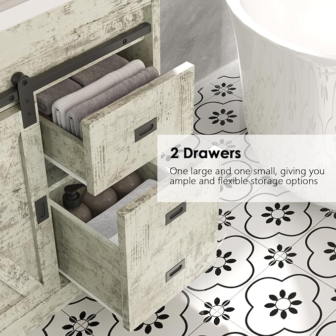 4ever2buy Farmhouse Bathroom Vanity, Vanity - Image 3