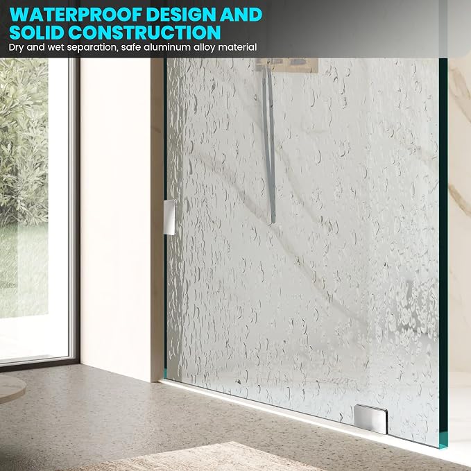 36" W ×78" H Shower Glass Panel, Glass Shower Door Single Panel - Image 4