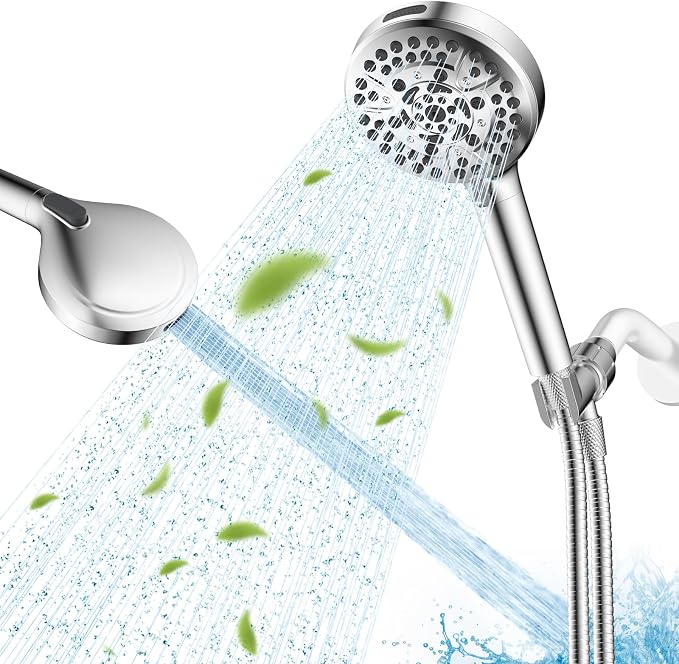 Hibbent cUPC Certified High Pressure 10-mode Shower Head, Handheld Showerhead by Hibbent
