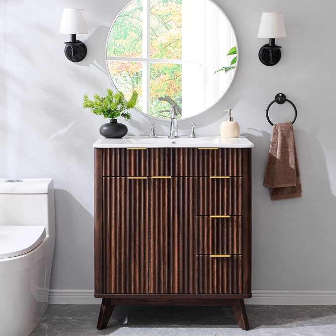 T4TREAM 30" Fluted Bathroom Vanity - Image 8
