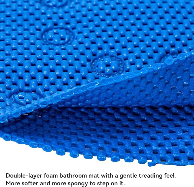 Double Layer Foam Non Slip Bathtub Mat 37x17in, More Comfortable and Thicker - Image 2