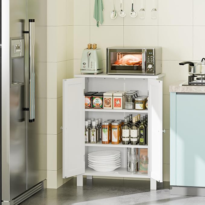 SUPER DEAL Modern Bathroom Floor Storage Cabinet - Image 8