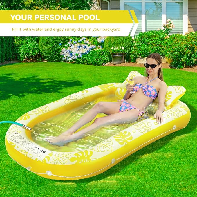 Inflatable Tanning Pool Lounger Float - Image 6