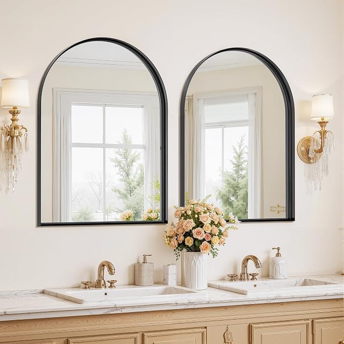 Arched Mirror 22"x30", Bathroom Mirror, Wall Mounted Vanity Mirror - Image 2