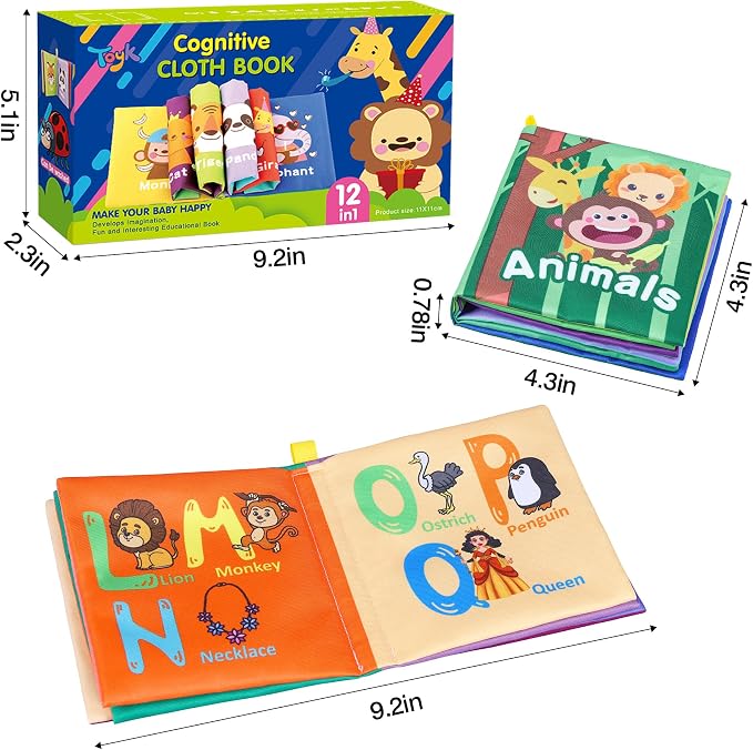 Baby Bath Books, Fabric Soft Baby Cloth Books, Early Education Toys, Waterproof - Image 4