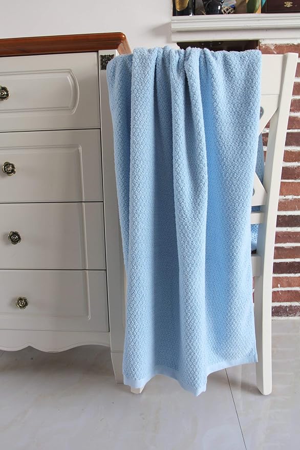 Everplush Diamond Jacquard Quick Dry Bath Towel, Aquamarine - Image 5