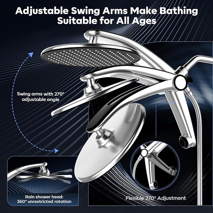 Shower Head with filtered Handheld High Pressure daul Shower Heads with - Image 7