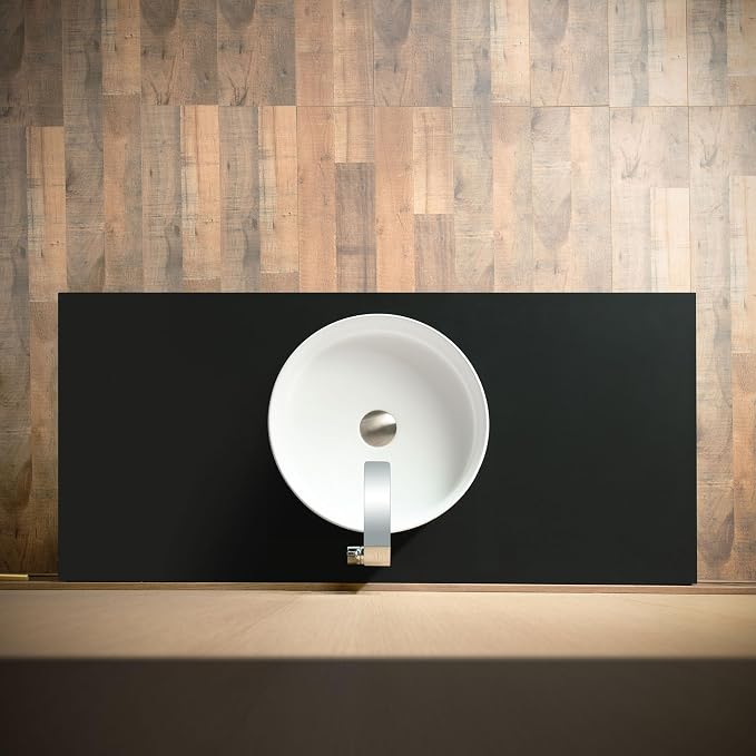 Woodbridge 48" Wall Mounted Floating Bathroom Vanity – Round Ceramic Vessel - Image 9