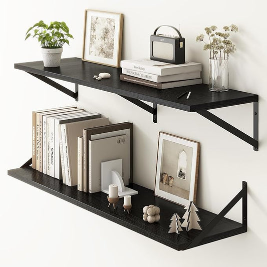 Fun Memories 40 Inch Floating Shelves, 10 Inch Deep Wall Shelf, 40 x 10 by FunMemories