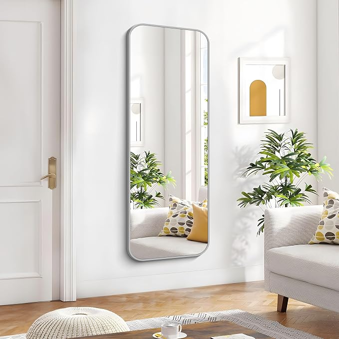 BONEWEI Silver Bathroom Mirror, 24x60 inch Wall Mirror - Image 4