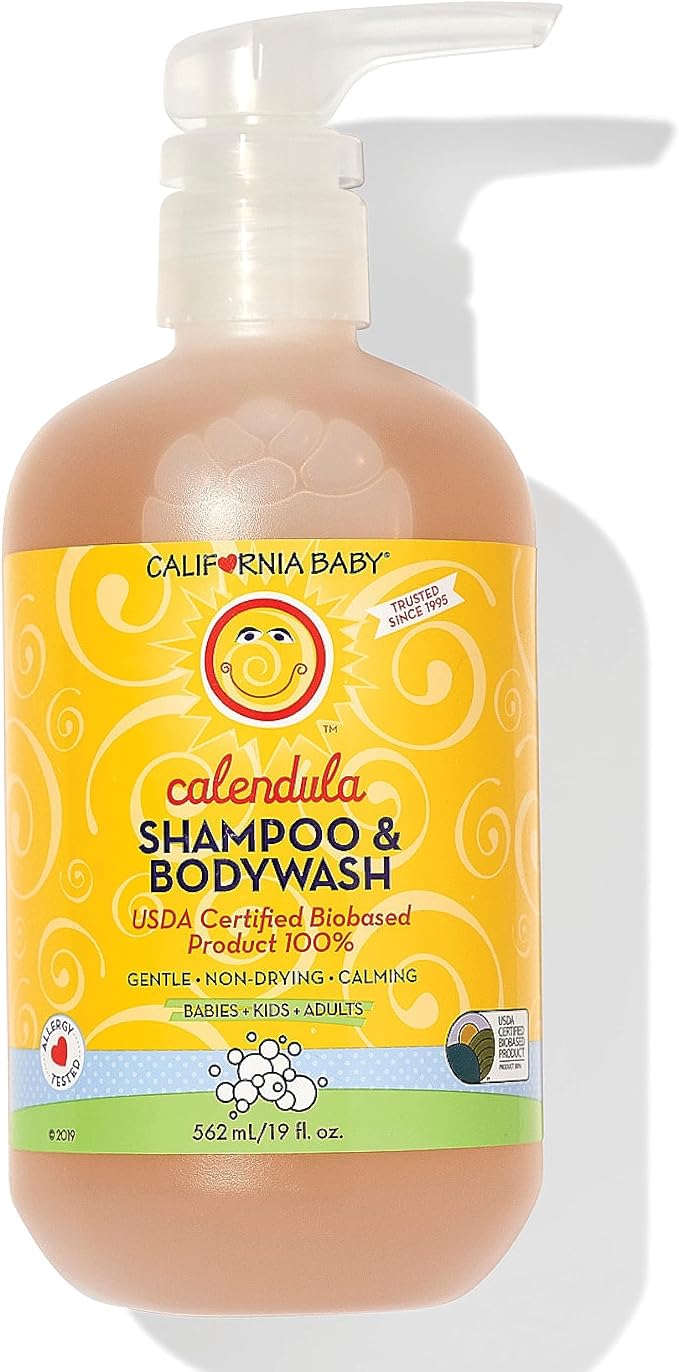 California Baby Calendula Baby Shampoo + Baby Wash | 100% Plant-Based | by CaliforniaBaby