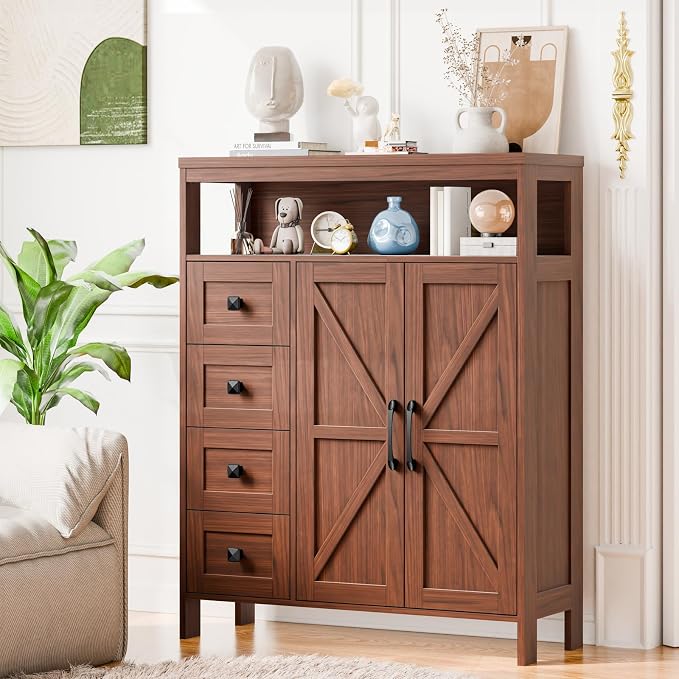 Vabches Farmhouse Storage Cabinet by Vabches