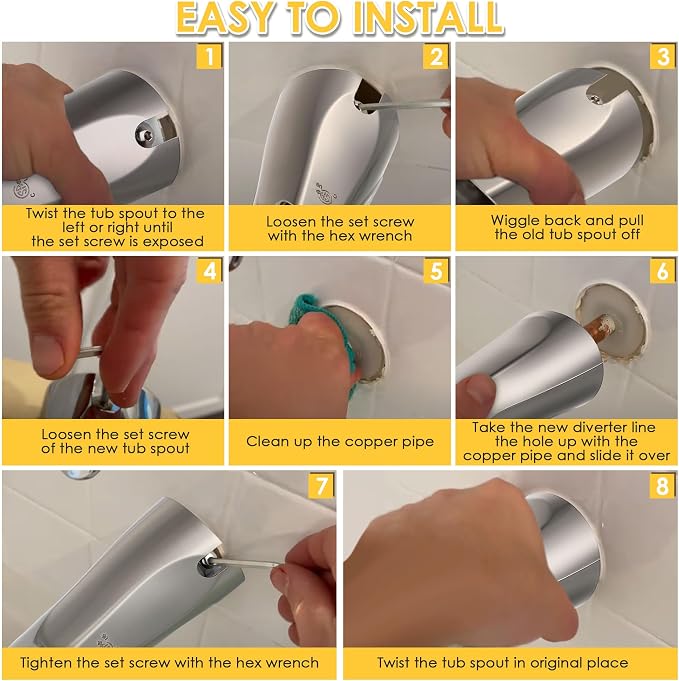Enhon 7 Inch Slip on Tub Spout - Image 5
