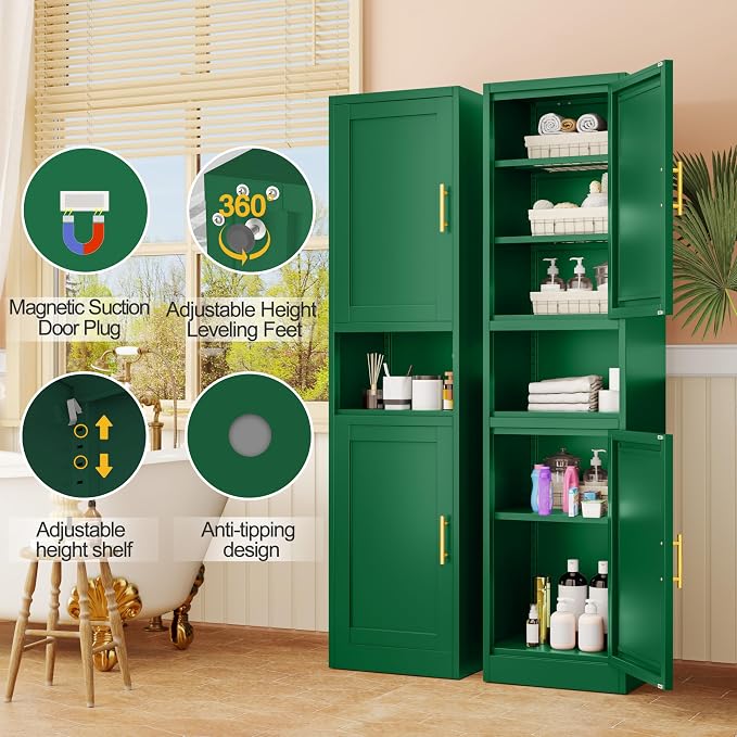66.93" Tall Kitchen Pantry Cabinet, Metal 6-Tier File Storage Cabinet - Image 4