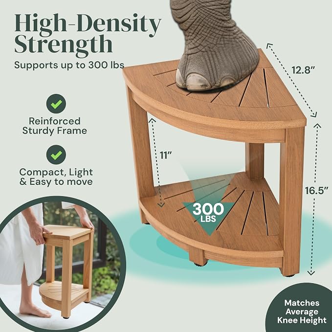 Waterproof Corner Shower Stool - Image 2