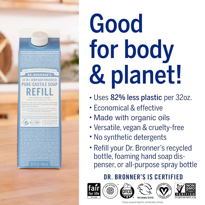Dr. Bronner's Pure-Castile Liquid Soap Refill - Image 4