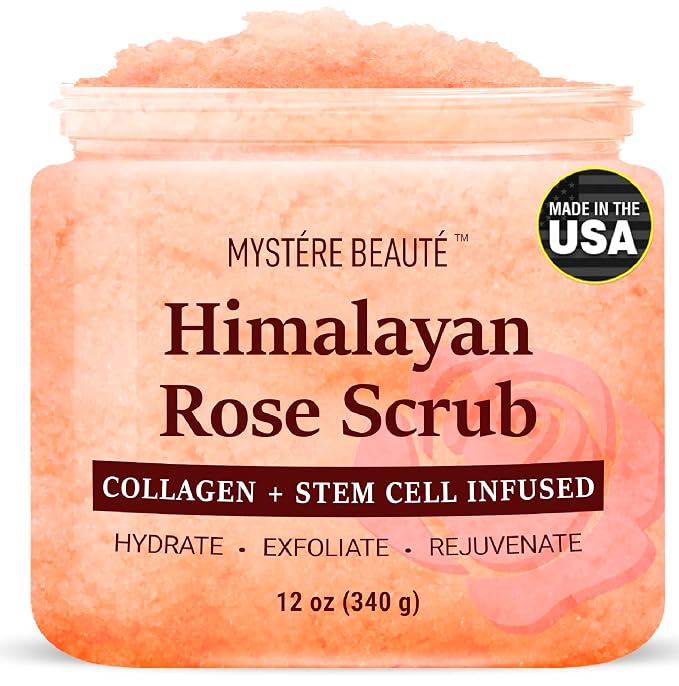 Himalayan Salt Body Scrub 12 oz by MystereBeaute