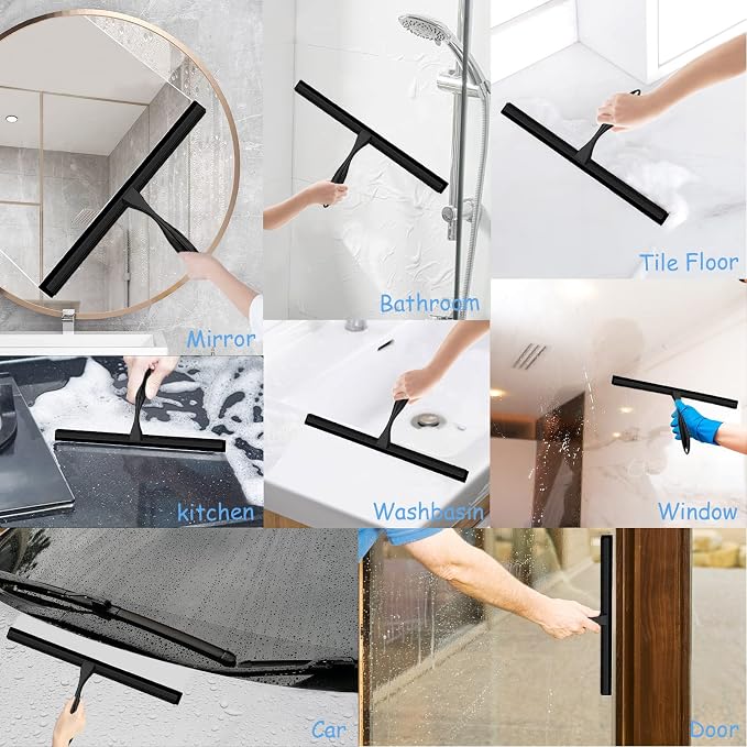 Shower Squeegee for Glass Doors, 14 Inches Bathroom Squeegee - Image 6