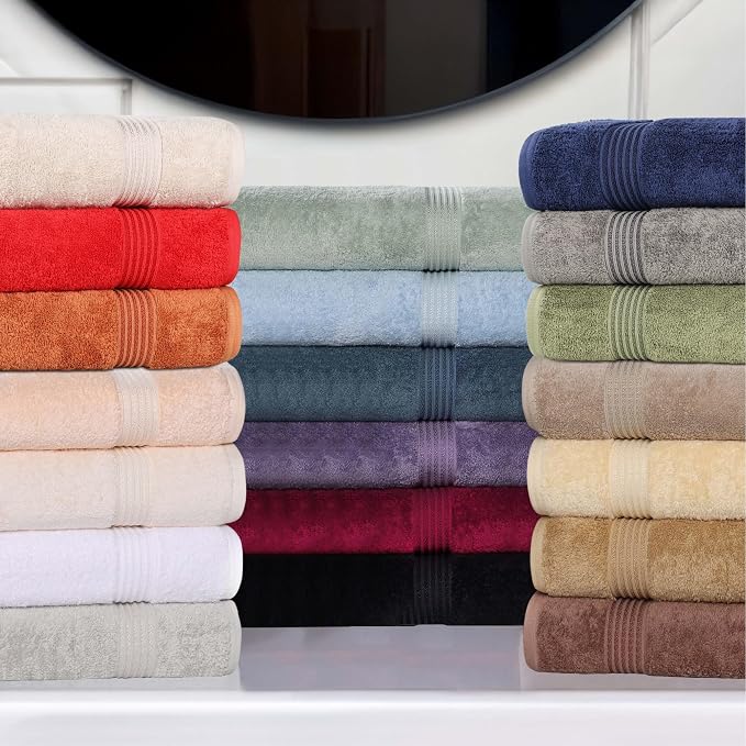 Superior Egyptian Cotton Bath Towel Set, Home Bathroom Towels, Guest Bath - Image 10