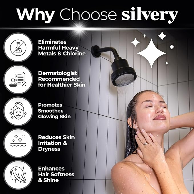 Silvery High Pressure Filtered Shower Head - Image 2