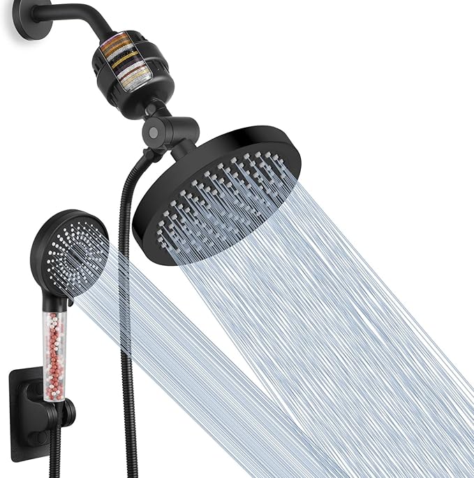 Voolan Filtered Shower Head Set, High Pressure Rain Shower by Voolan
