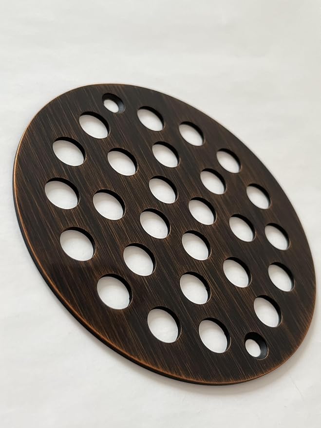 4 Inch Screw-in Round Shower Drain Cover Replacement Floor Drainer - Image 4